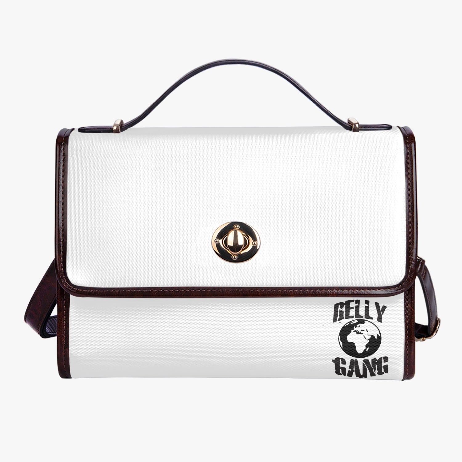 BELLY GANG Leather Flap Satchel Bag