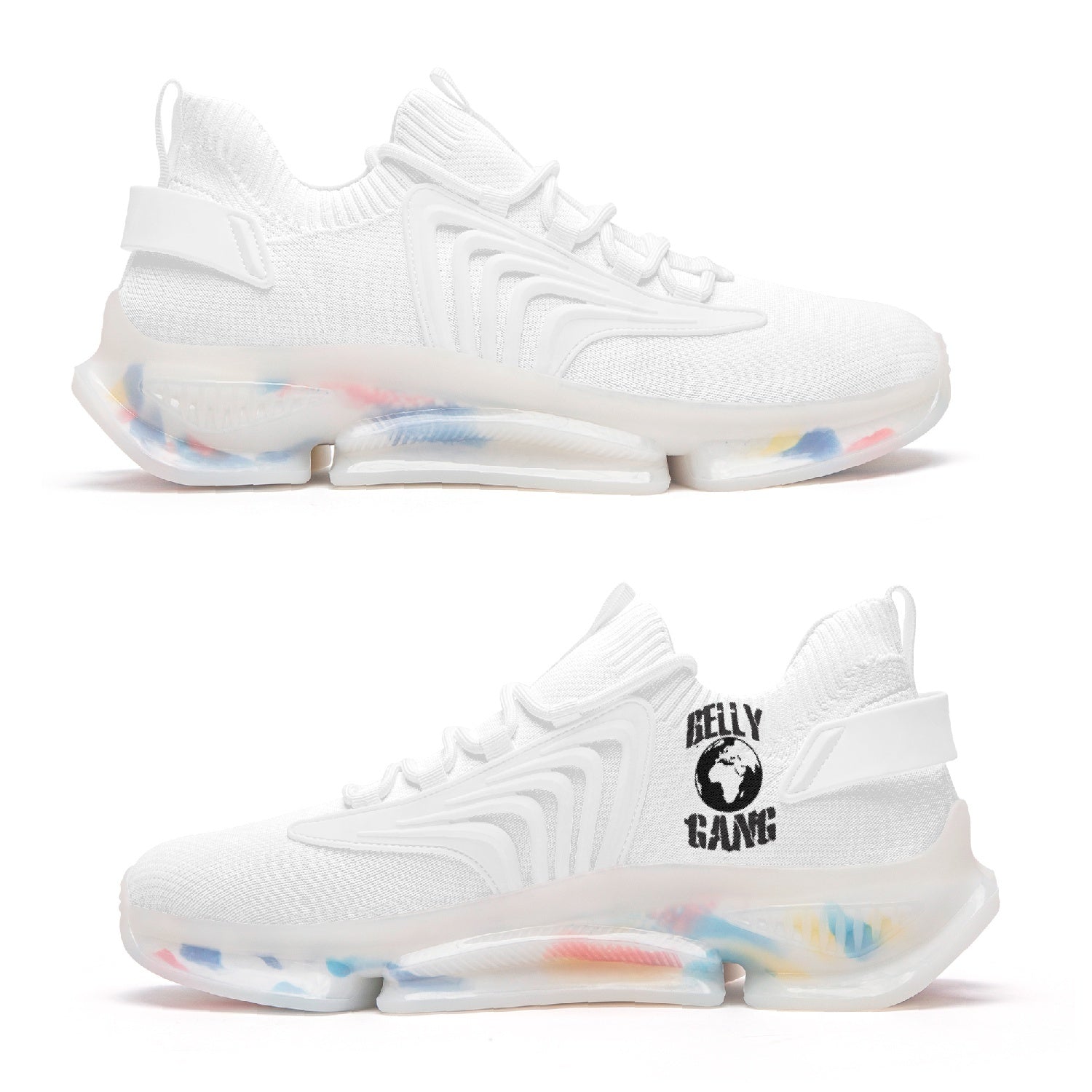 BELLY GANG Belly Wing Style Bounce Mesh Knit Sneakers
