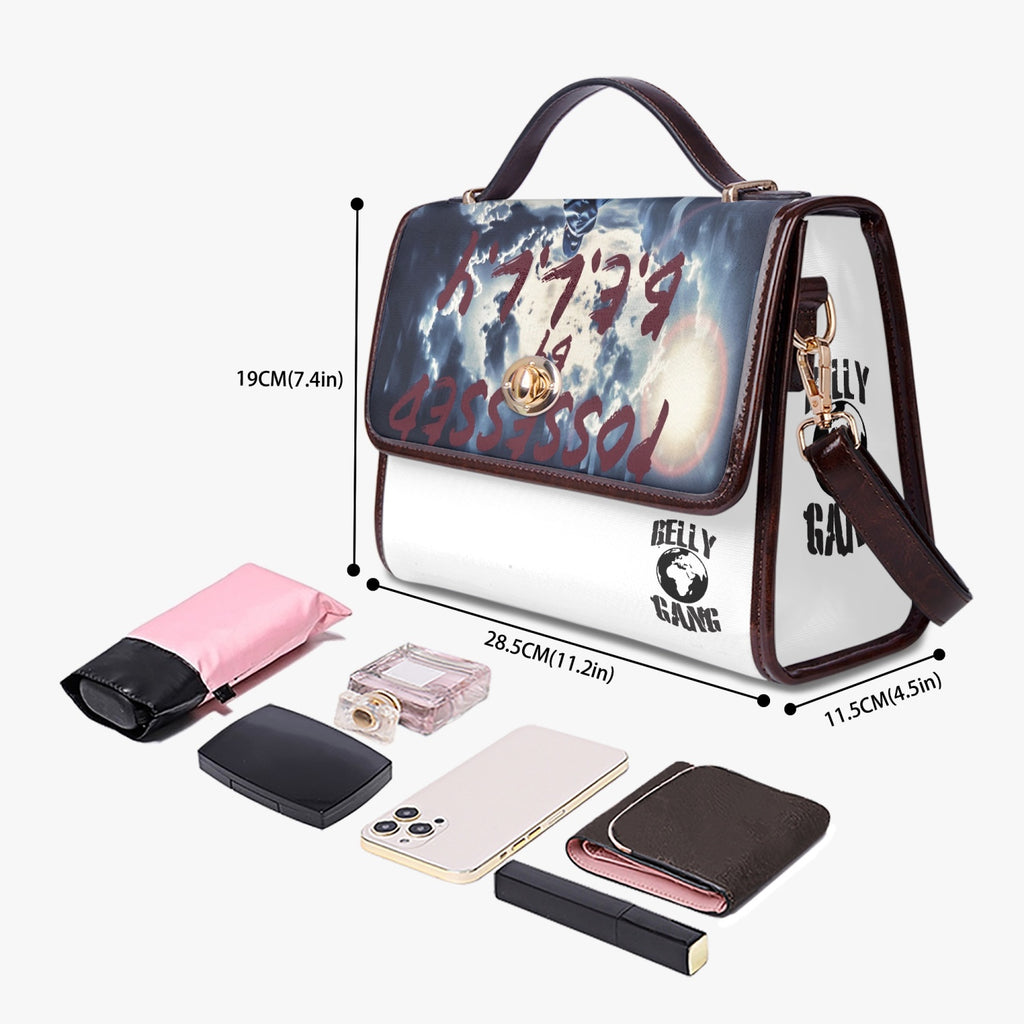 BELLY GANG Leather Flap Satchel Bag