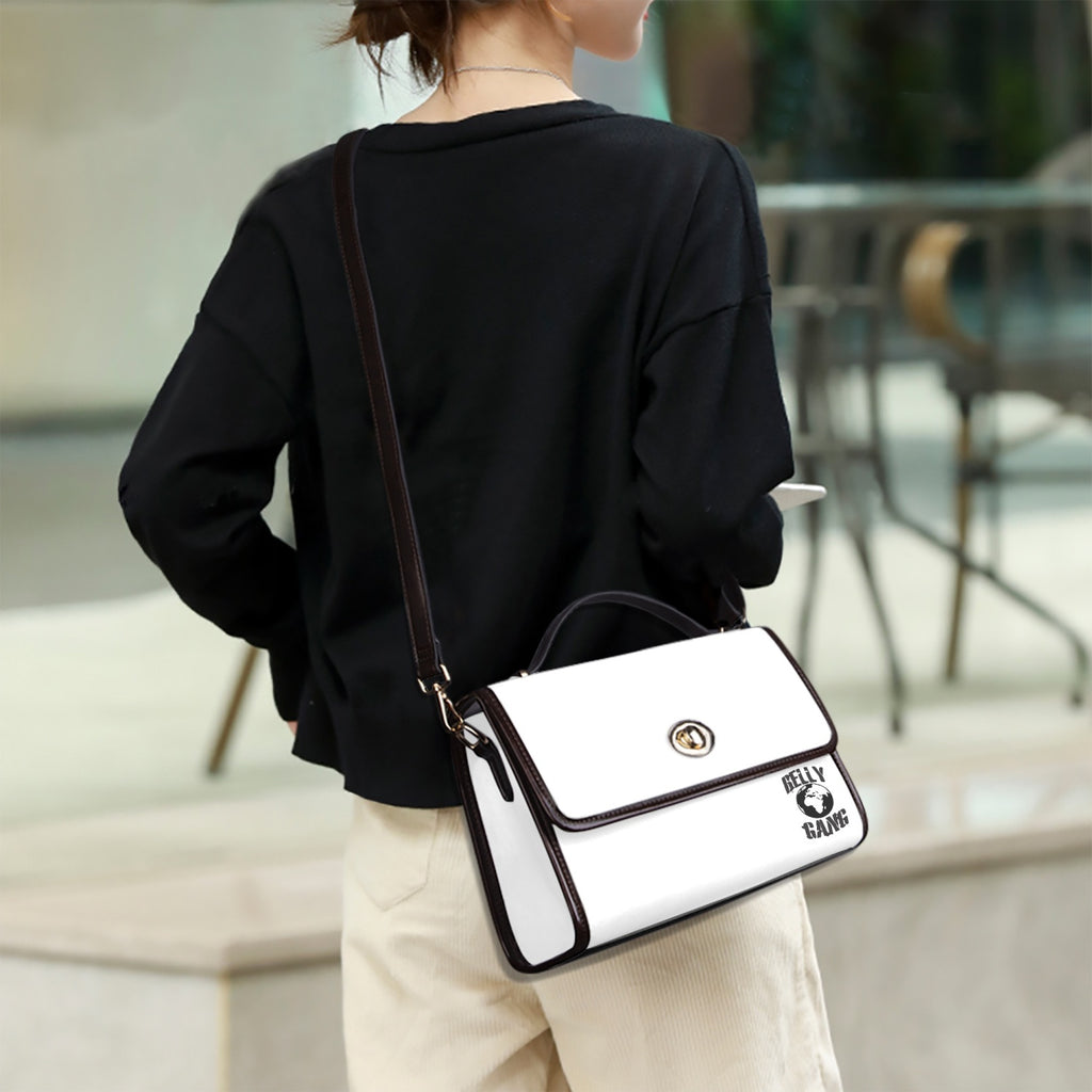 BELLY GANG Leather Flap Satchel Bag