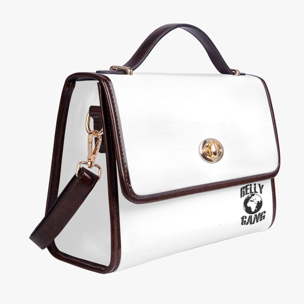 BELLY GANG Leather Flap Satchel Bag