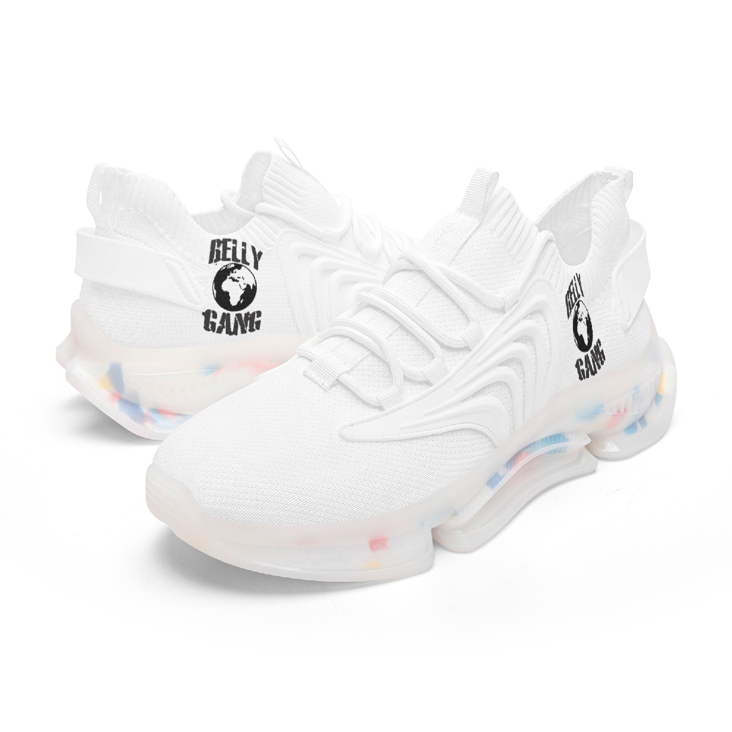 BELLY GANG Belly Wing Style Bounce Mesh Knit Sneakers