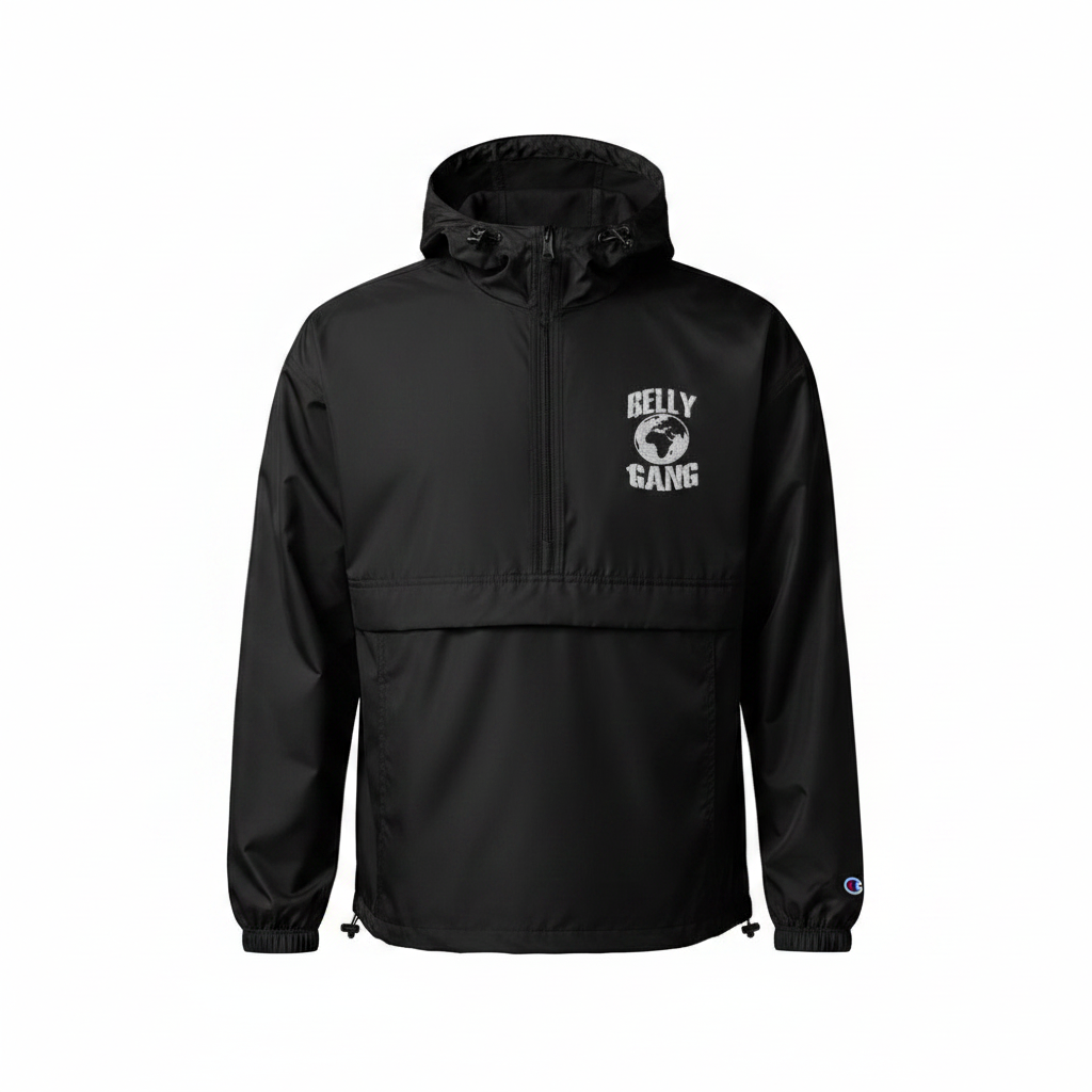 BELLY GANG Embroidered Champion Packable Jacket
