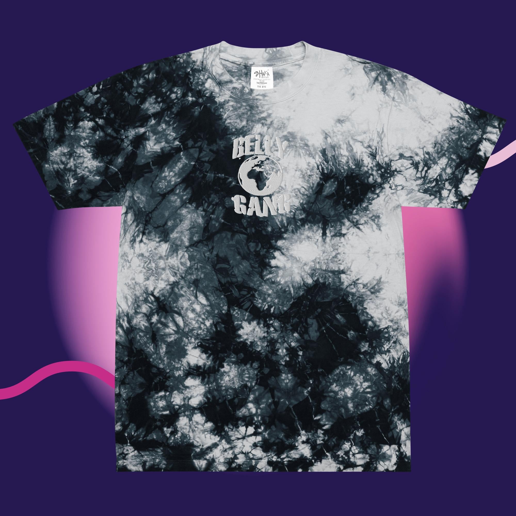 SHAKA WEAR X BELLY GANG COLLAB Oversized tie-dye t-shirt