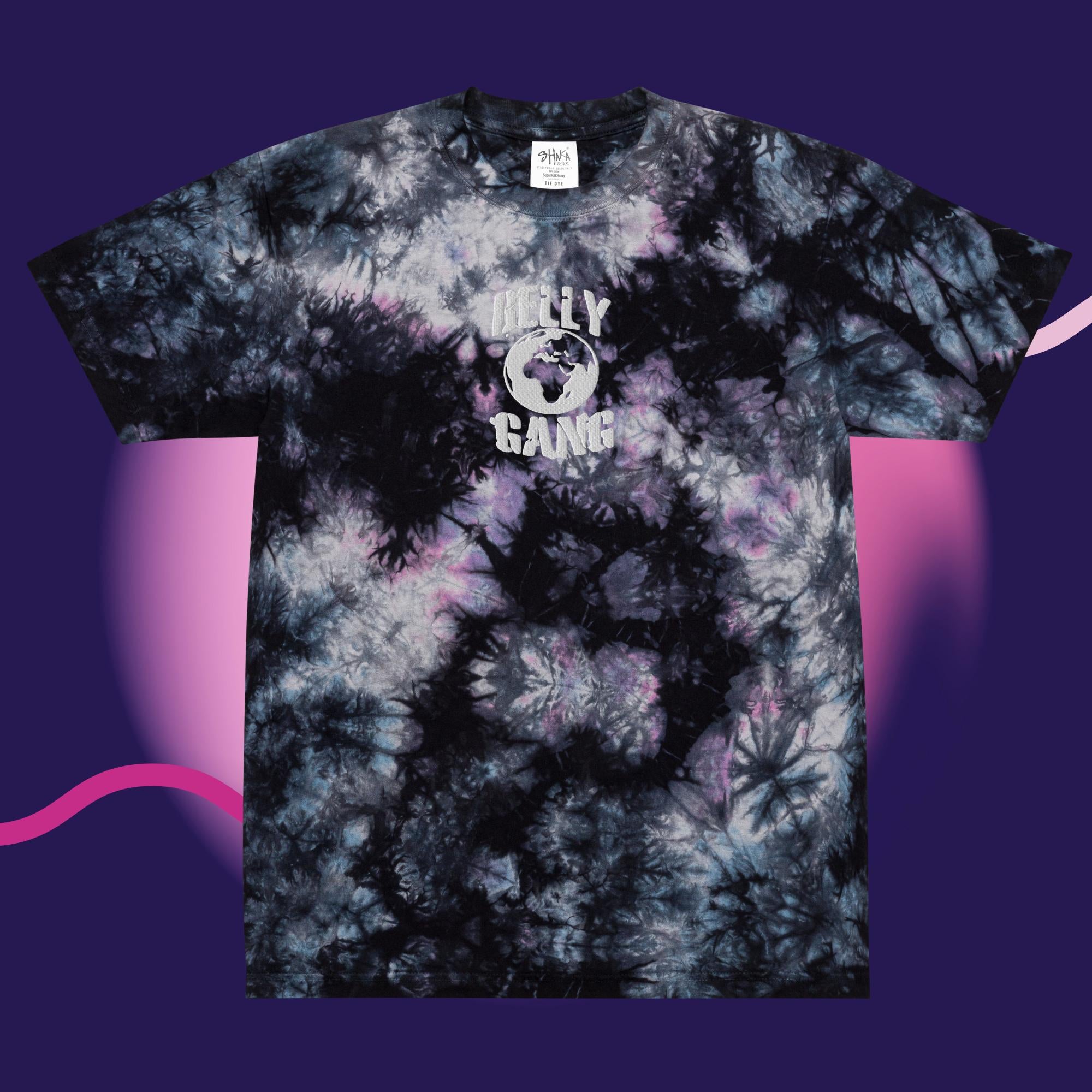 SHAKA WEAR X BELLY GANG COLLAB Oversized tie-dye t-shirt
