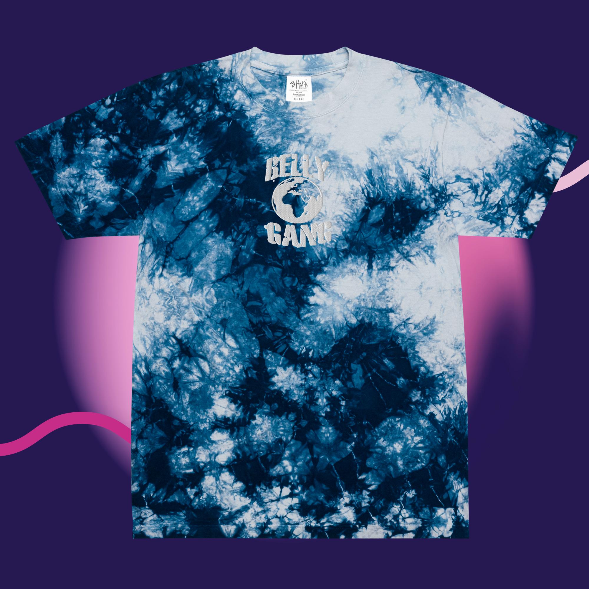 SHAKA WEAR X BELLY GANG COLLAB Oversized tie-dye t-shirt