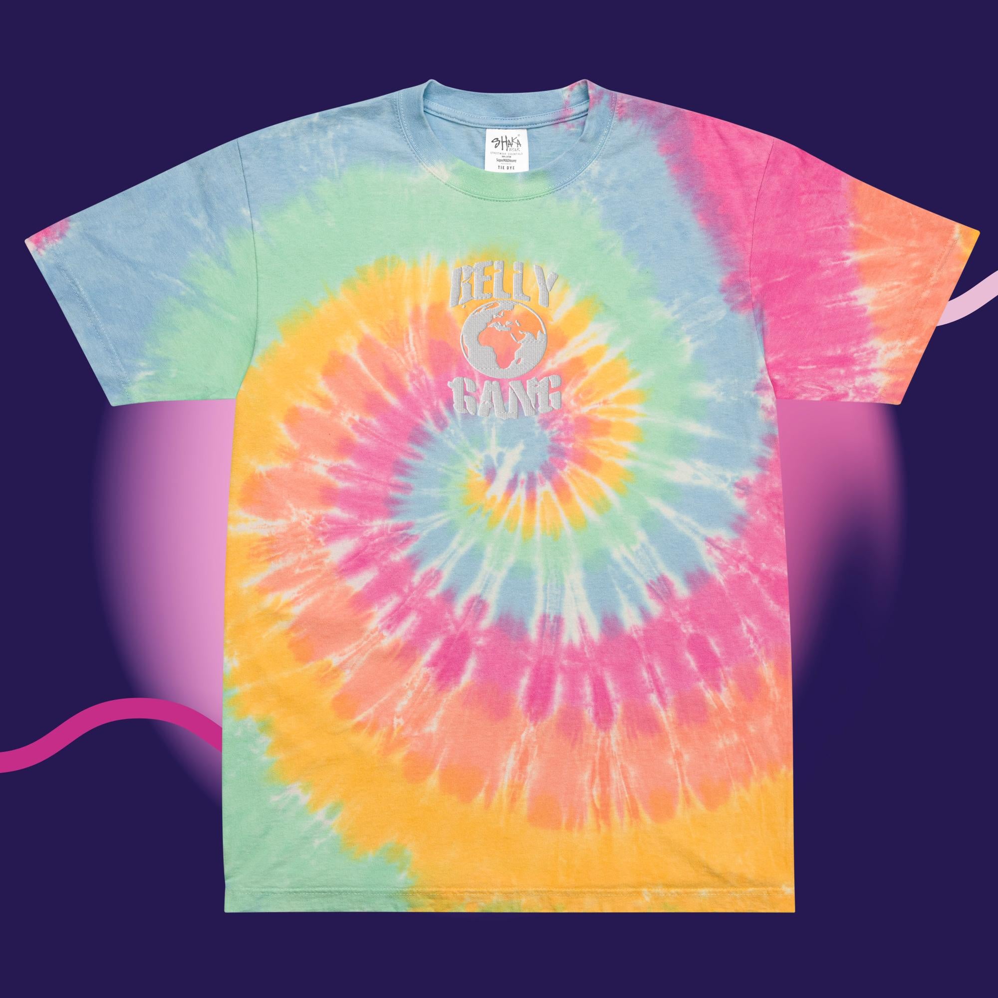 SHAKA WEAR X BELLY GANG COLLAB Oversized tie-dye t-shirt