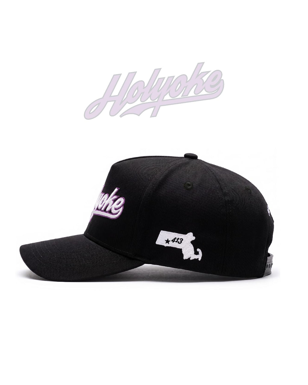 "ORIGINAL HOLYOKE HAT" CITY HALL SEAL .. RYL GRP BLK WHT