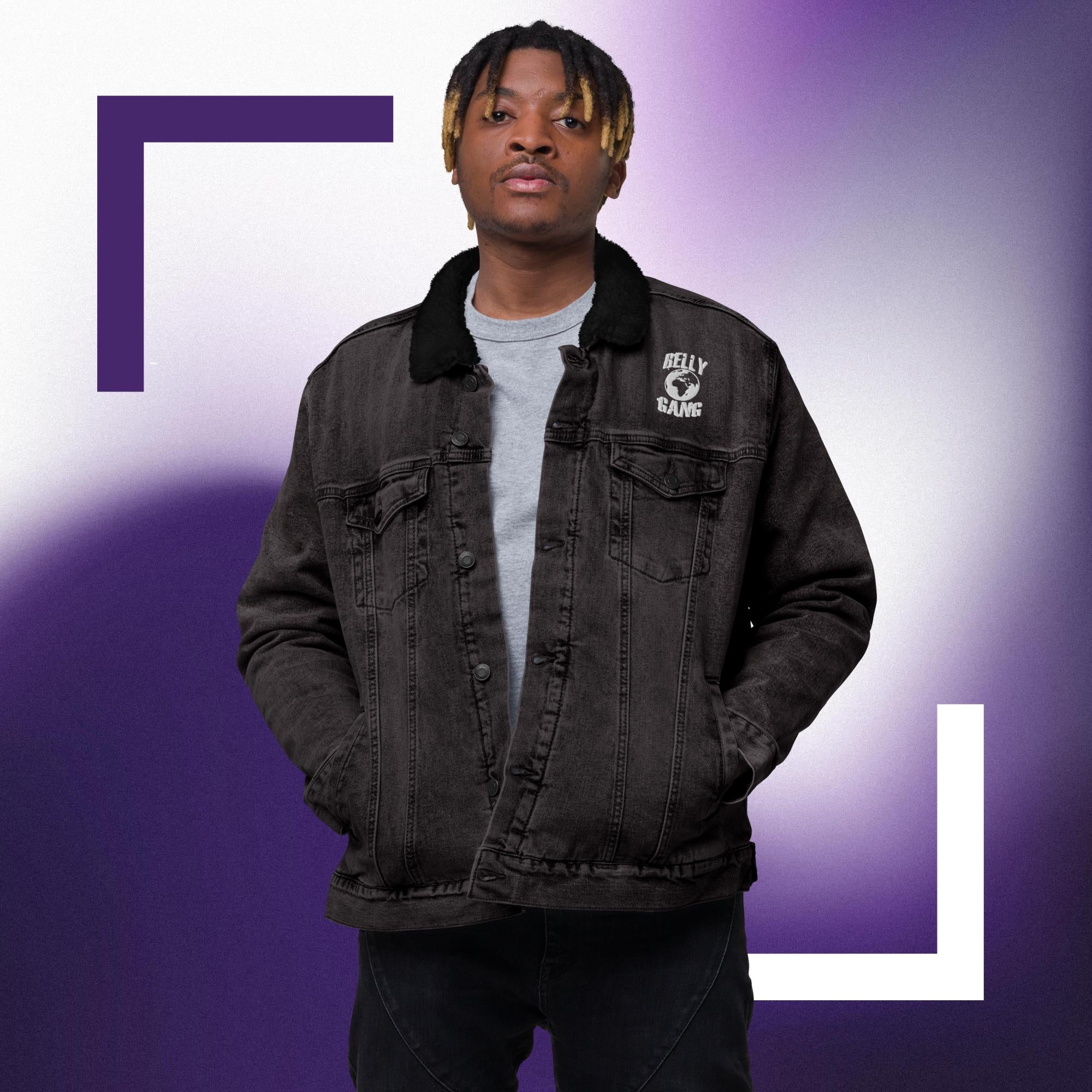 BELLY GANG Unisex denim sherpa jacket