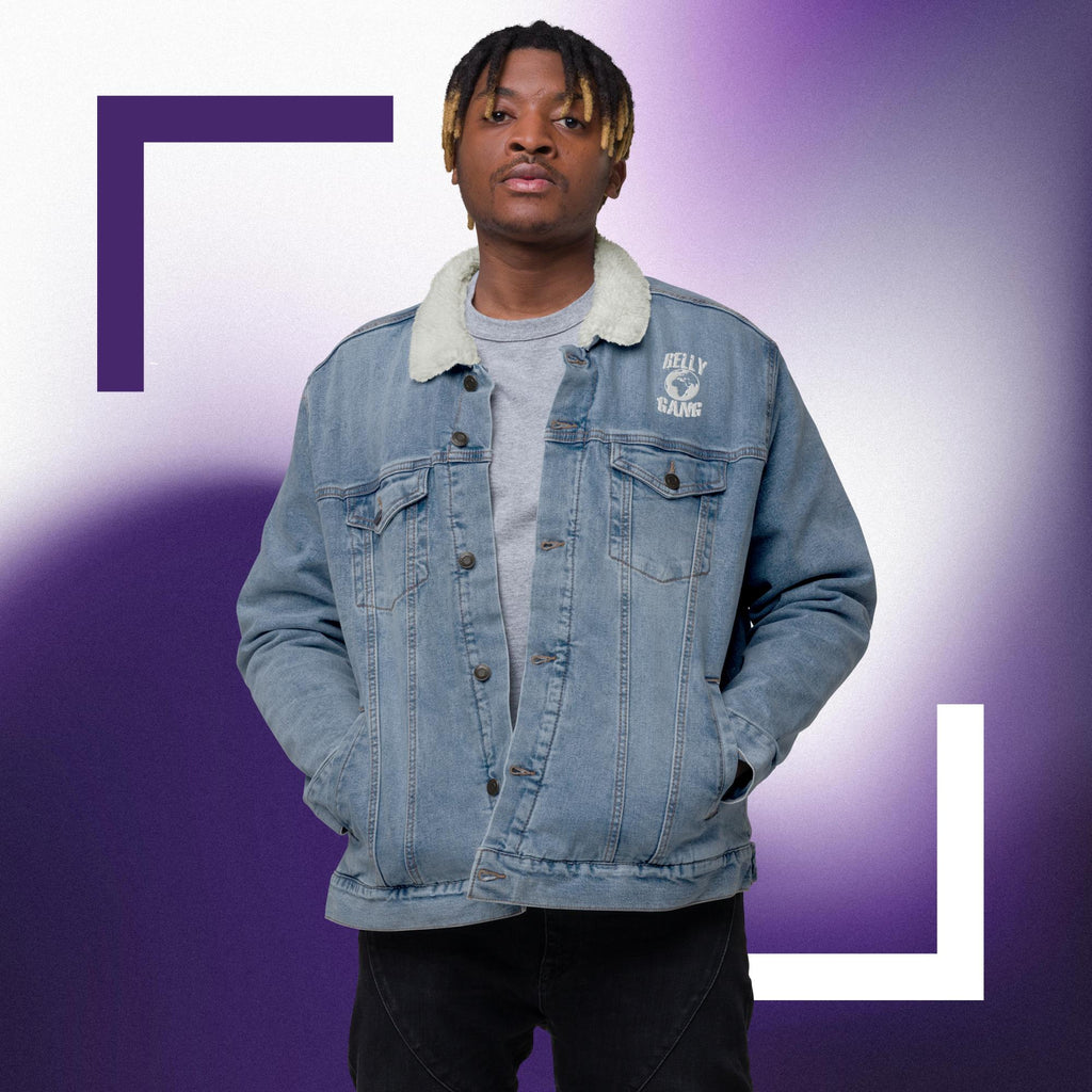 BELLY GANG Unisex denim sherpa jacket