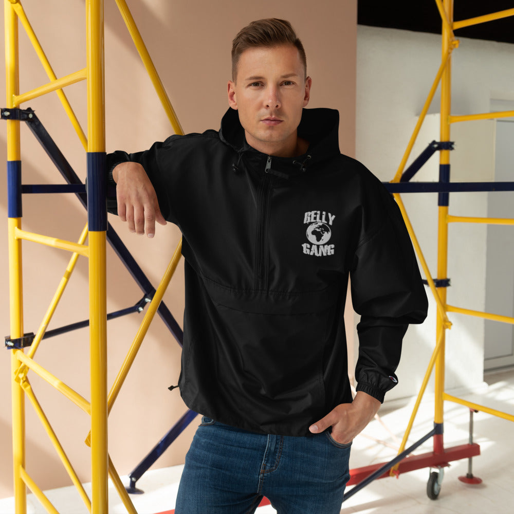 BELLY GANG Embroidered Champion Packable Jacket